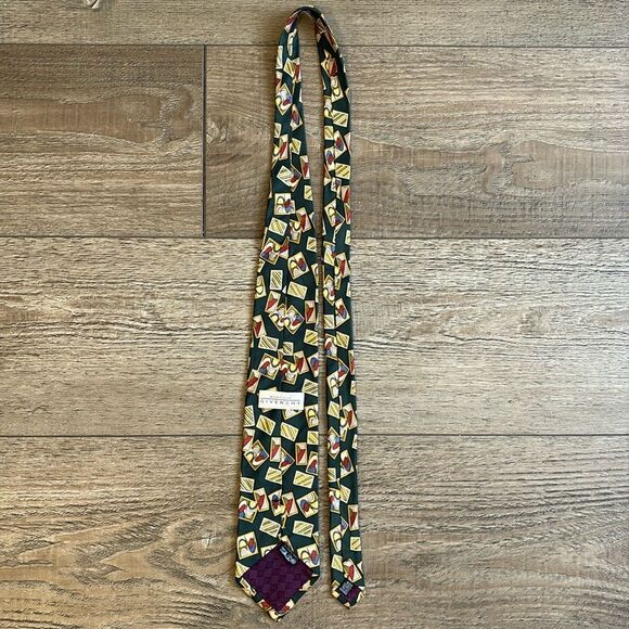 Vintage Givenchy Monsieur Silk Patterned Logo Men’s Designer Tie - Picture 2 of 5